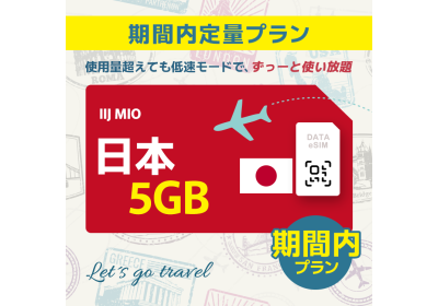 日本 - 5GB/期間内