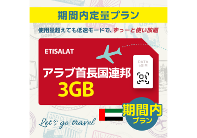 アラブ首長国連邦 - 3GB/期間内