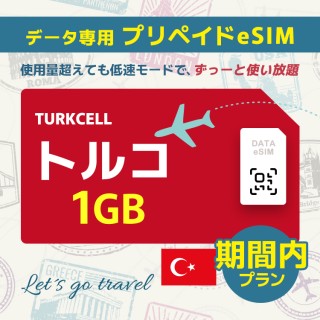 トルコ - 1GB/期間内